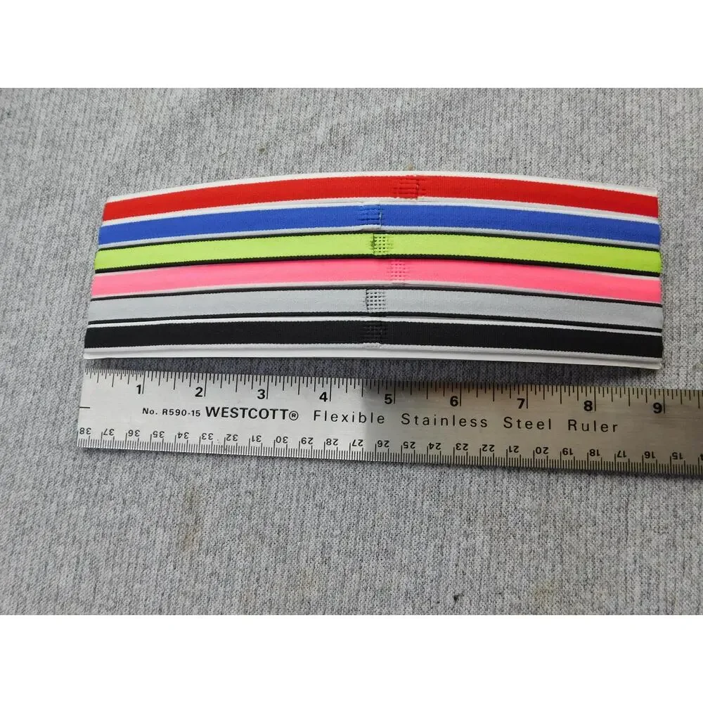 Nike Headband Womens One Size Multicolor Polyester Activewear Logo Sweatband